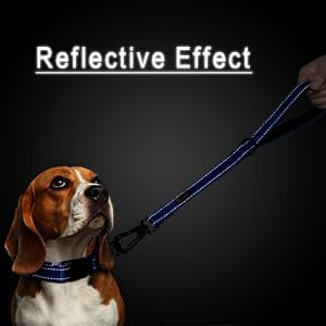 PLUTUS PET Short Training Dog Leash with Padded Handle for Medium Large Dogs,18 Inch Heavy Duty Strong Traffic Leash with Carabiner Clip for Climbing Walking or Guiding Blind(18”,Royal Blue)