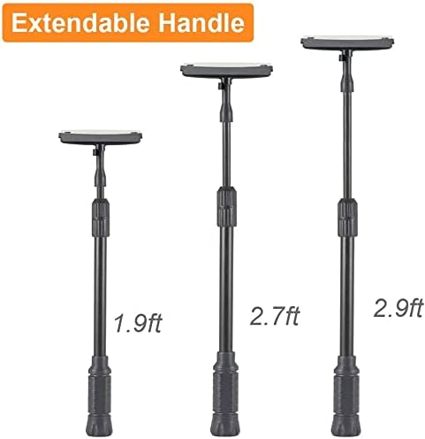 hygger Carbon Fiber 6 in 1 Aquarium Cleaning Tool Kit Al-gae Scraper Scrubber Pad Sponge Telescopic Handle Fish Tank Brush Cleaner Set for Saltwater Freshwater