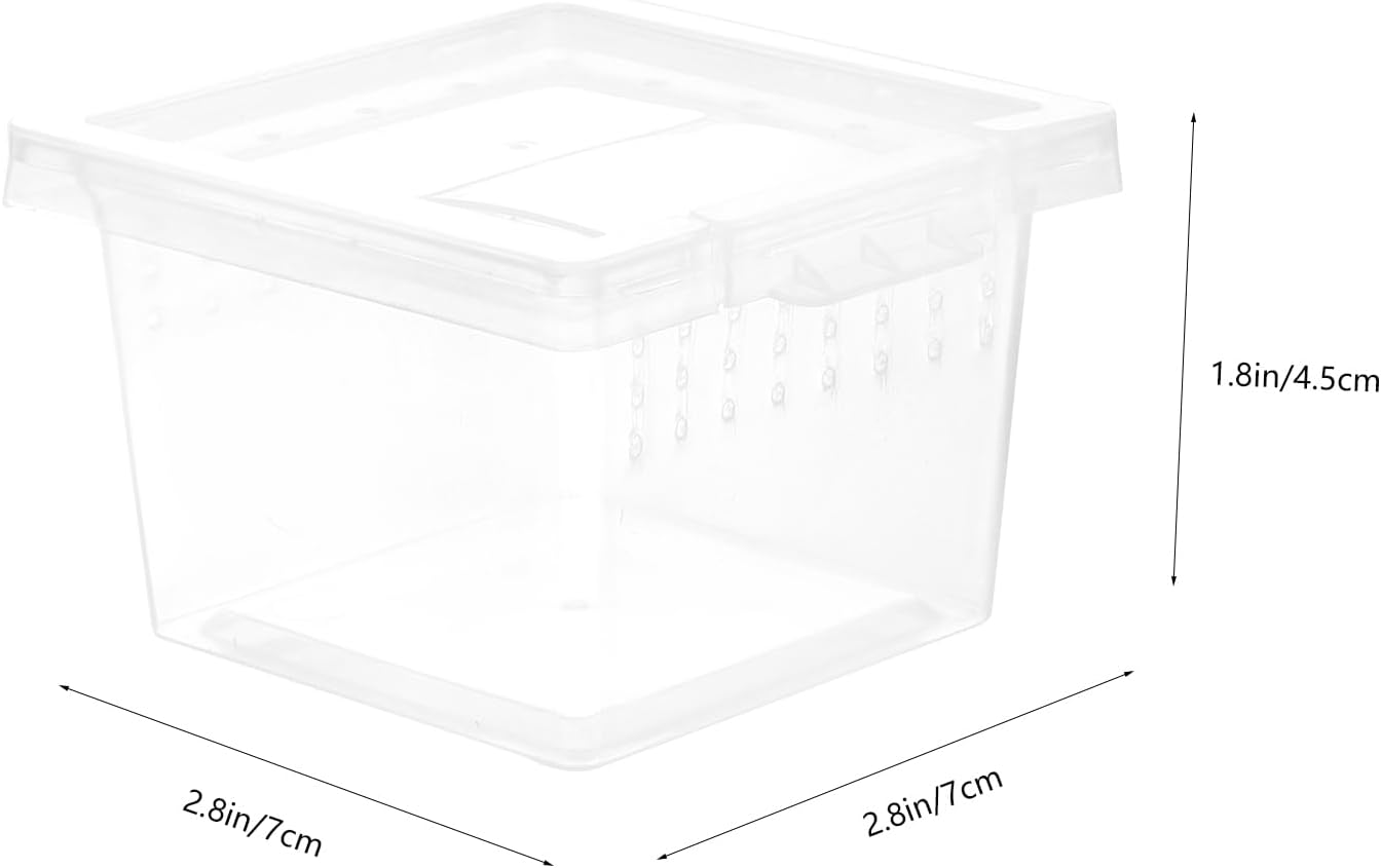 FRCOLOR Box Rearing Box Turtle Transport Container Frog Enclosure Mini Critter Keeper Transparent Animal Habitat Cage Hatching Container Hermit Crab Tank Plastic Glass Turtle Tank