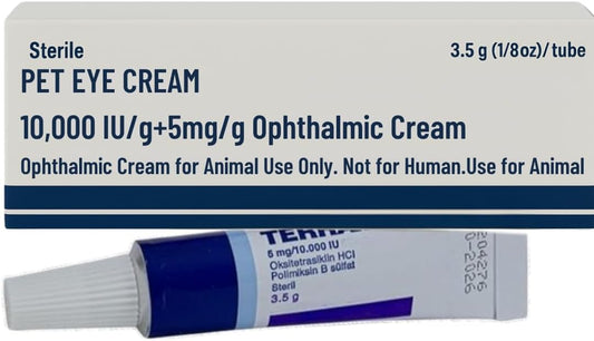 Pet Eye Cream Health, Premium Eye Cream for Cats, Dogs, Cattle, Sheep, Horse and Bird 3.5 gr/1 Tube for All Pets, Premium Tube Cream