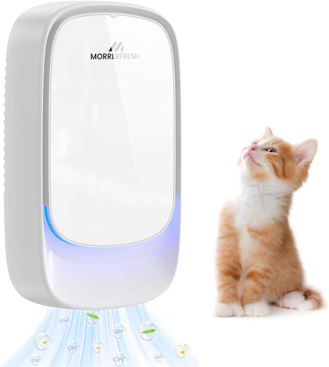 Cat Litter Deodorizer โ 99% Odor Eliminator for Strong Pet Odors, Plug In Negative Ion Air Purifier for Litter Box, Home, Kitchen, Bathroom, Ozone-Free & Quiet Portable