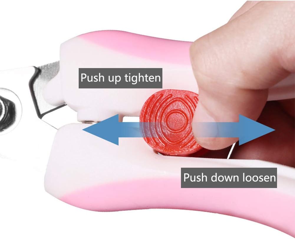 OMEM Bird Nail Clippers with Grinding Nail Scissors Tool Pet Parrot Claw Care (Pink,S)