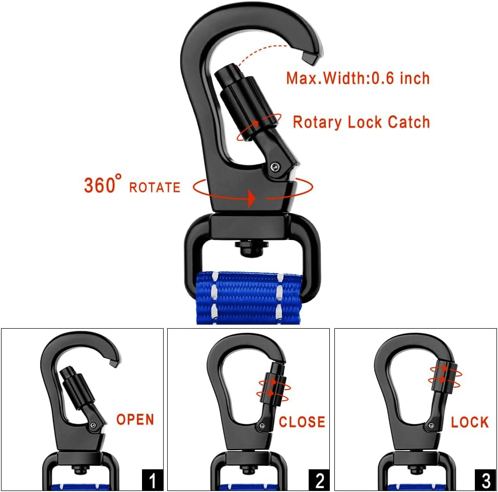 PLUTUS PET Short Training Dog Leash with Padded Handle for Medium Large Dogs,18 Inch Heavy Duty Strong Traffic Leash with Carabiner Clip for Climbing Walking or Guiding Blind(18”,Royal Blue)