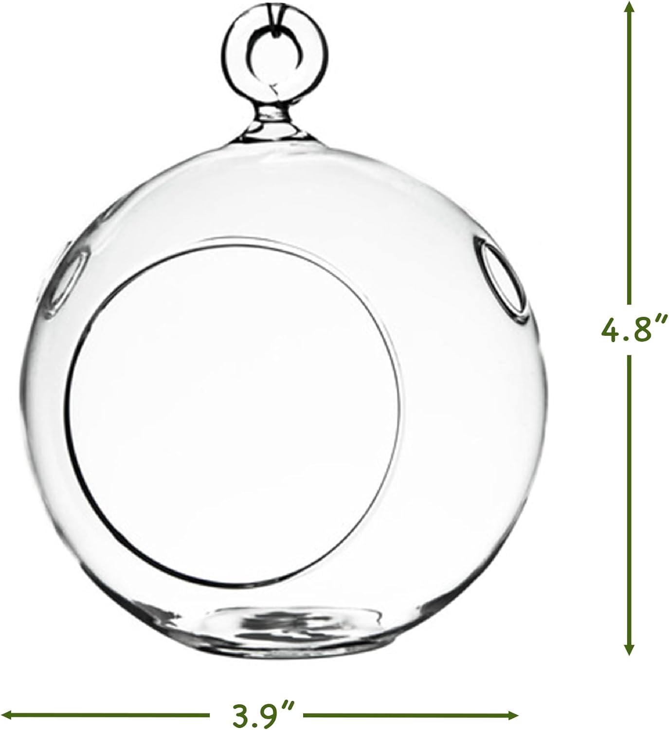 Cute Farms Glass Terrarium Kit | Just Add Your Own Plants (Metal Hanger with Glass)