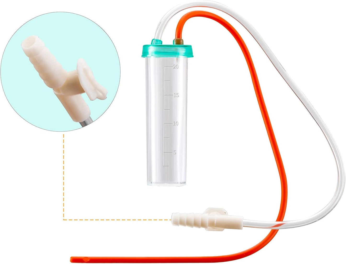 Newborn Puppy Kitten Small Animal Sterile Mucus Extractor Suction Catheter, Animal Kid Puppy Kitten Tube Feeding Kit 8 FR Red Feeding Tubes with 20ml Syringes and Bulb Aspirator