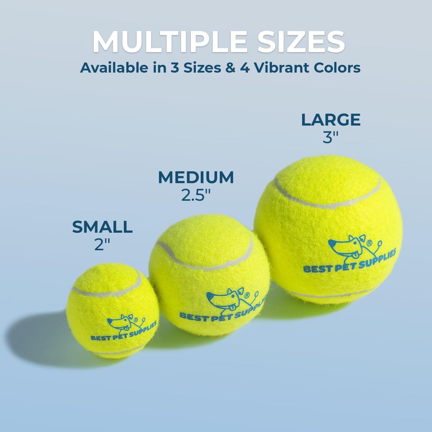 Best Pet Supplies Interactive Squeaky Dog Chew Toy, Ideal Dog Toys for Chewers, Small, Medium & Large Dogs, and Fetch Lovers - Tennis (Yellow), Medium (Pack of 4)