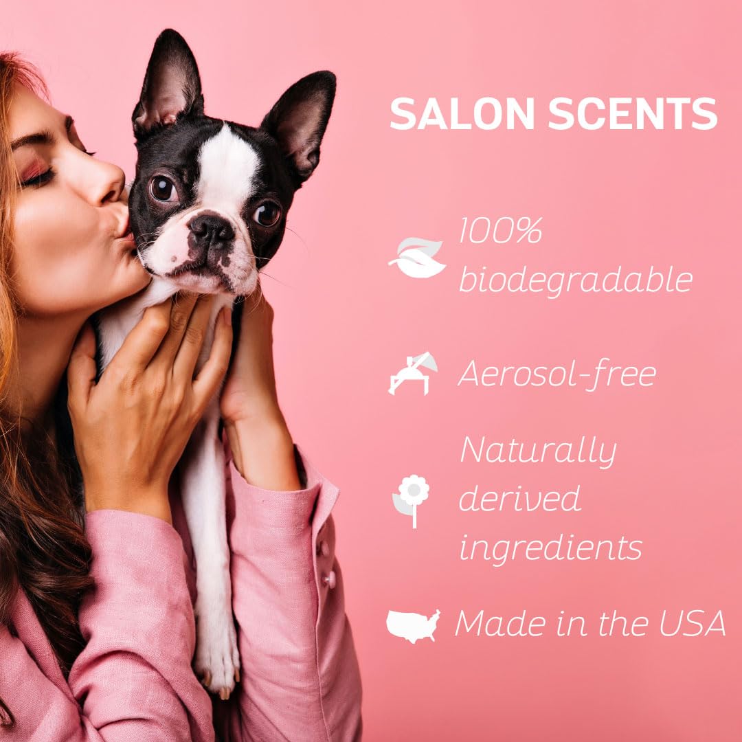 Bark2Basics Salon Scents Pet Grooming Cologne - 8 oz, Natural Professional Groomer Grade Perfume Deodorant for Dogs and Cats, Long Lasting, Deodorizing (Blueberry Pie)