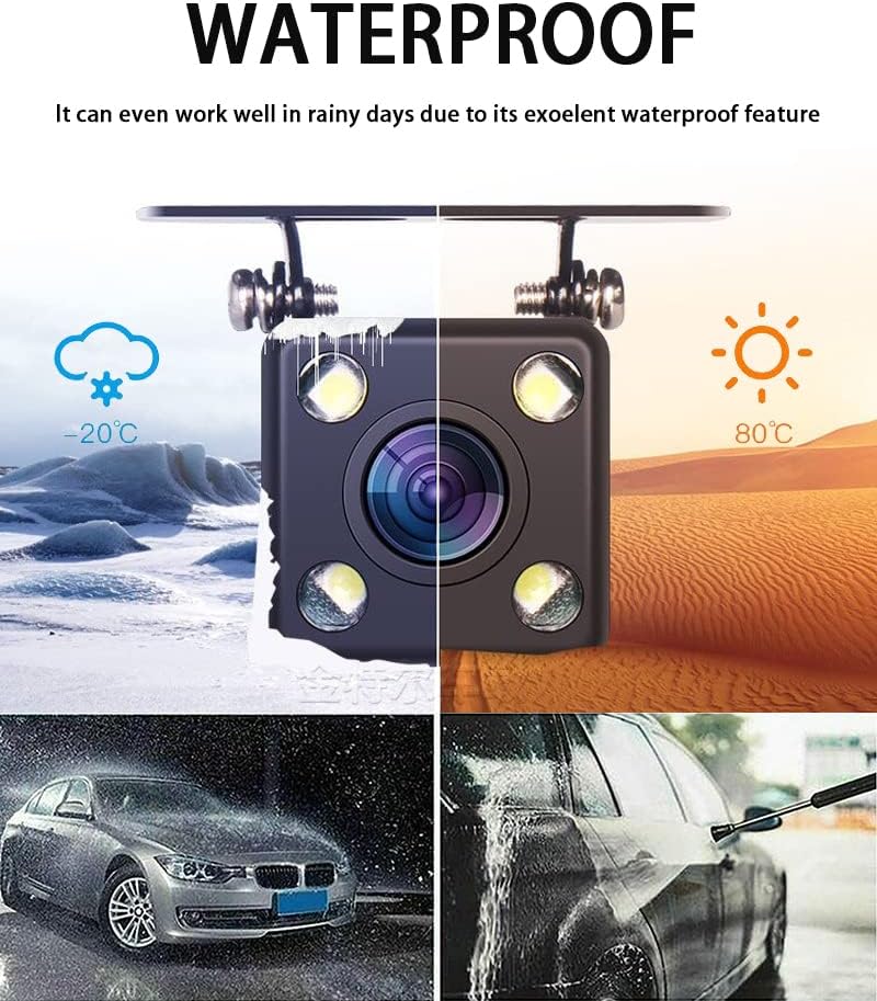 Kairiyard 5Inch Backup Camera, 170° Wide Angle Back up Camera with Monitor Clear Night Vision Waterproof Reverse Rear View Camera System for Car Truck