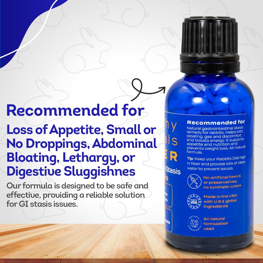 HA4E - Rabbit Gastrointestinal Stasis Treatment - Promotes Healthy Digestion & GI Stasis Relief -Natural Homeopathic Digestive Health Tablets - 300 Count