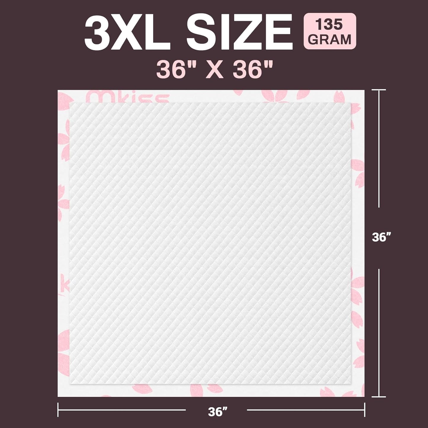 MKISS Heavy Duty Incontinence Underpads, 36" x 36", 40 Count-Ultra Absorbent Disposable Bed Pads, Tear-Resistant Chucks Pads for Adults, Kids, Elderly and Home Care