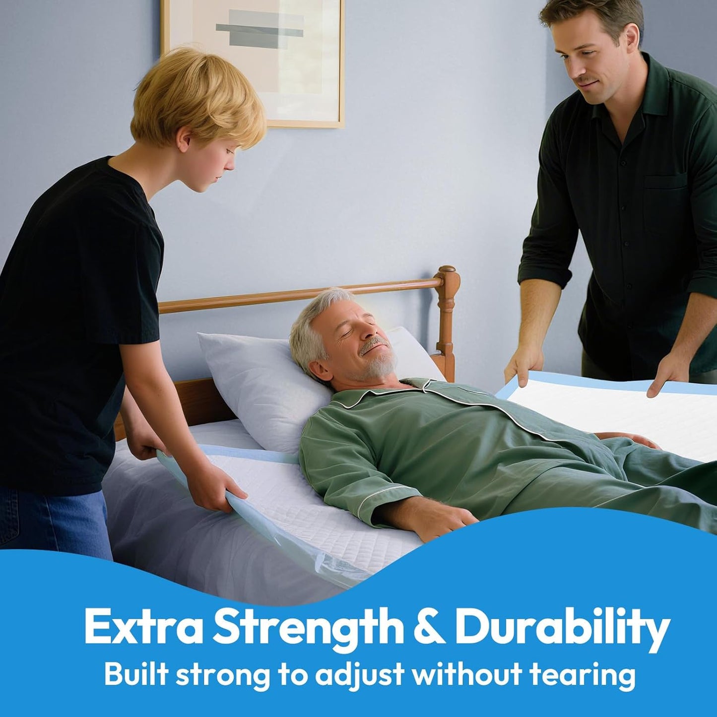 Bed Pads Disposable Adult 40"x40" 60 Count, Extra Large Chucks Incontinence Underpads, Super Absorbent & Leakproof Chux Pads, Pee Pads for Pets, Adults & Kids, Puppy Training Pads