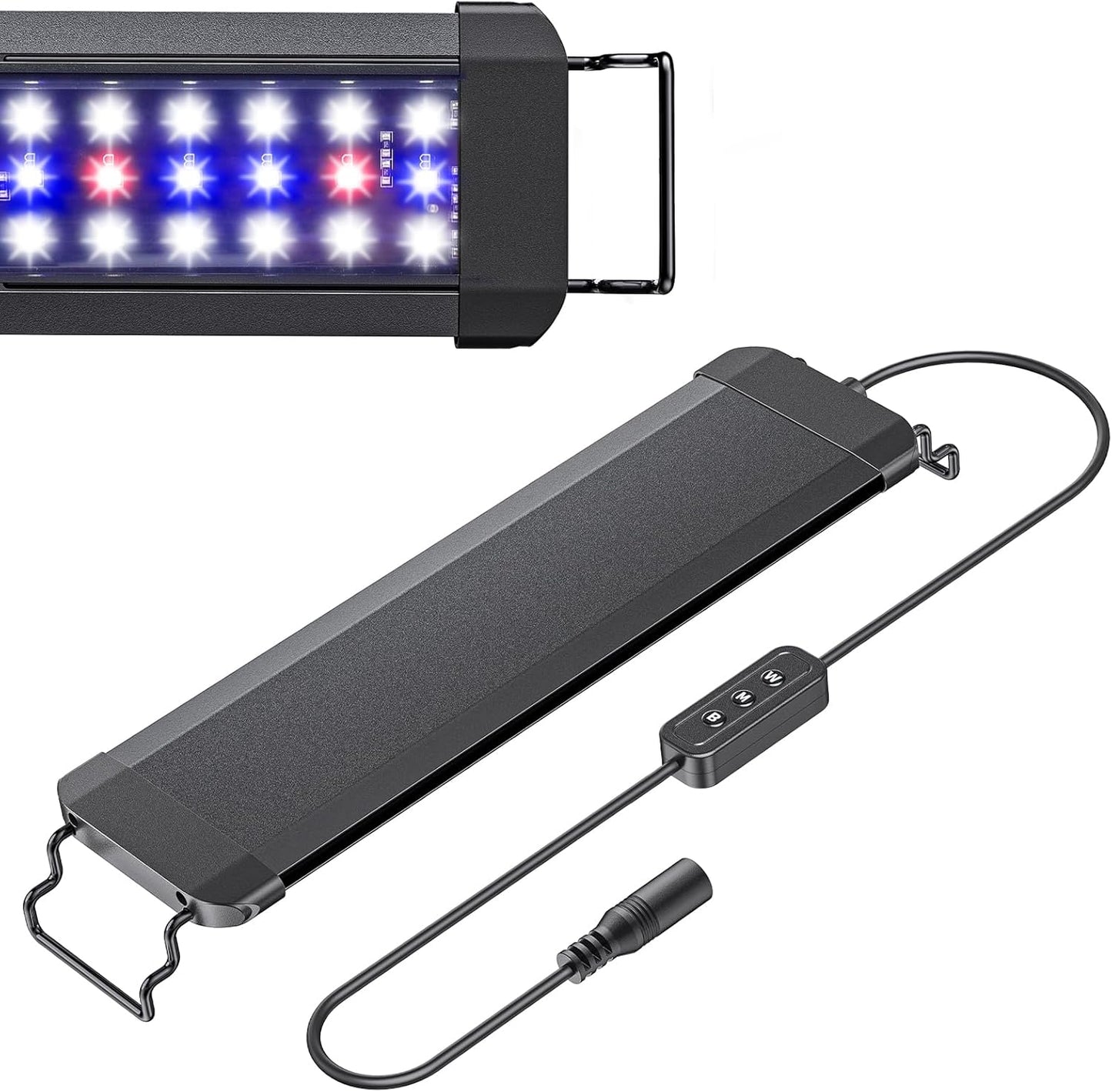 Pawfly 11 W Terrarium Light for 12" to 18" Terrarium Extendable Reptile Tank Light with Full Spectrum Brilliant White Blue Red Lights with Day & Night Modes and Adjustable Brightness