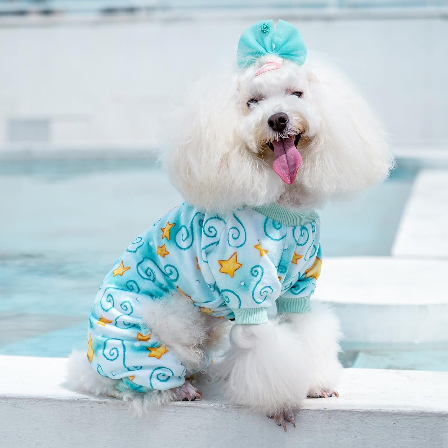 CuteBone Small Dogs Outfit Soft Puppy Onesies Pjs Dog Pajamas Pet Coat Cat Apparel Comfy Doggie Jumpsuit Bodysuit for All Seasons P279M