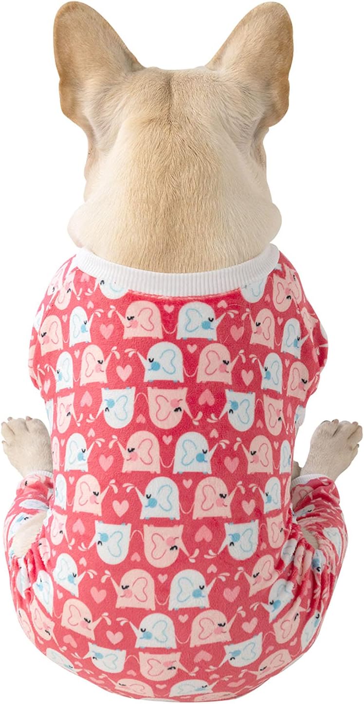 CuteBone Dog Halloween Pajamas Puppy Onesies Small Dogs Soft Pjs Coat Cat Apparel Comfy Pet Christmas Clothes Outfit Doggie Bodysuit P145XL