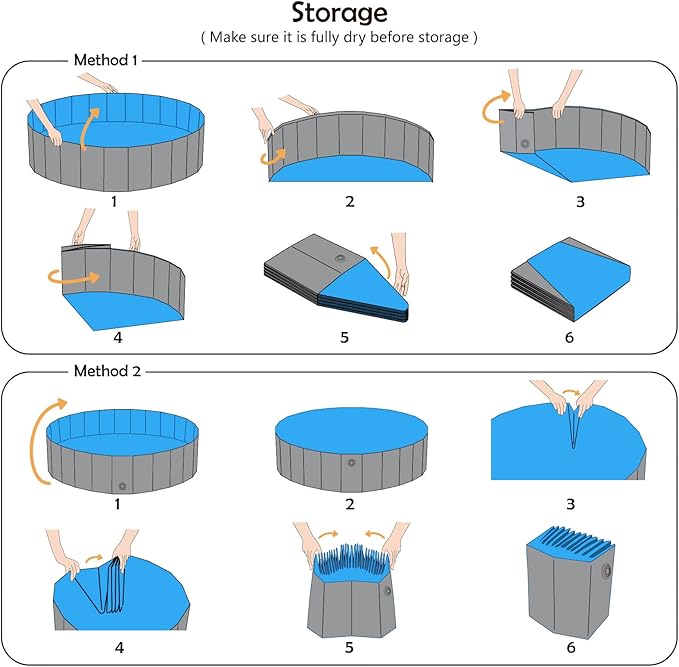 Jasonwell Foldable Dog Pet Bath Pool Collapsible Dog Pet Pool Bathing Tub Kiddie Pool Doggie Wading Pool for Puppy Small Medium Large Dogs Cats and Kids 48" Grey