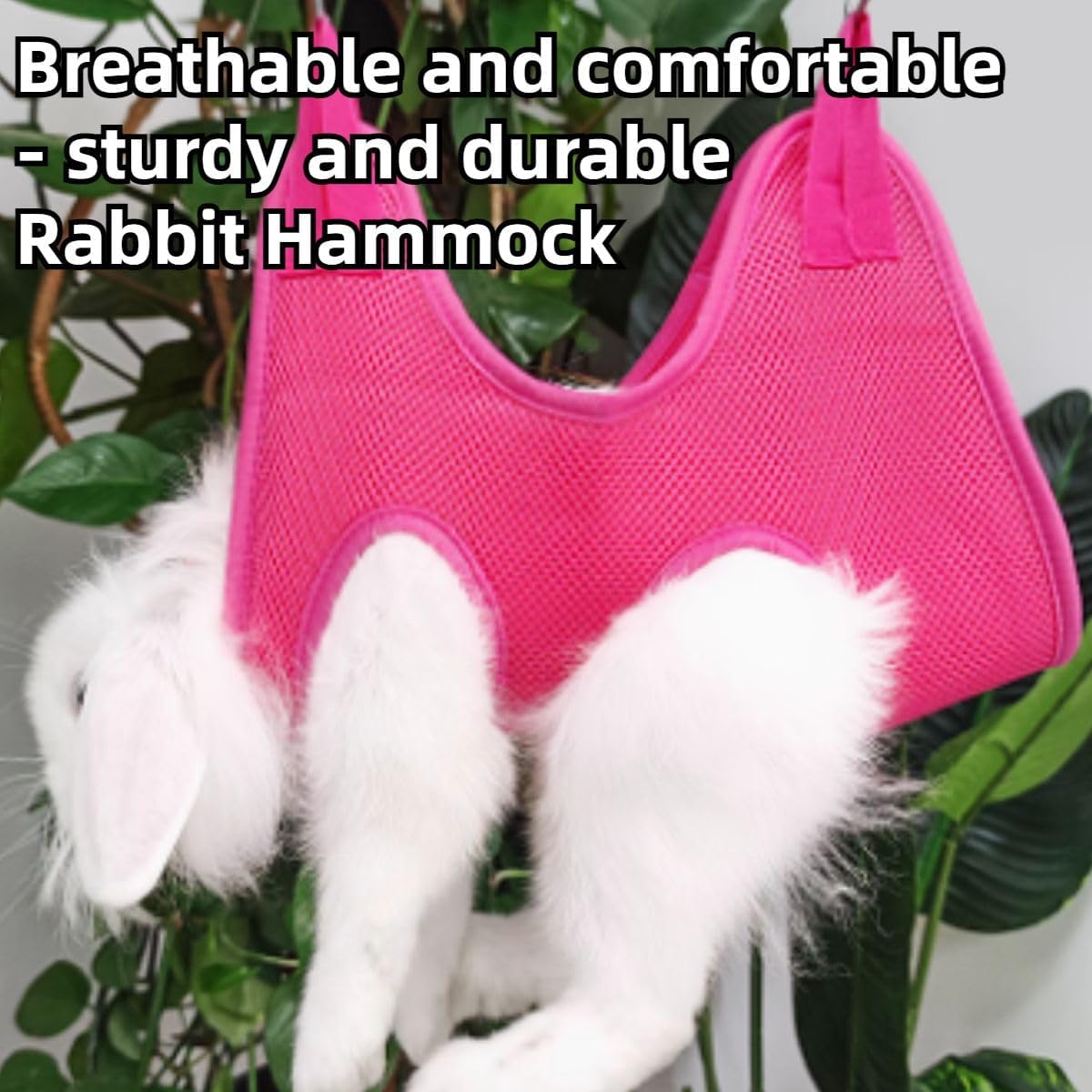 Rabbit Grooming Hammock with Safety Belt for Nail Clipping, Grooming, Bunny Bathing Bag for Nail Trimming, Cat Claw Care Bag, Small Animal Grooming Harness (Red,X-Small)