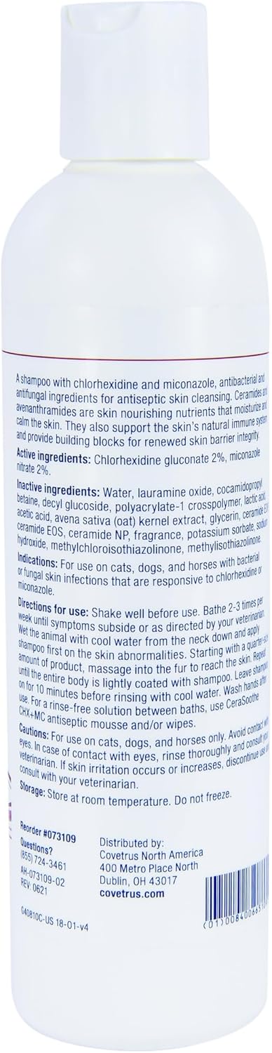 CeraSoothe® CHX+MC Antiseptic Shampoo 8oz