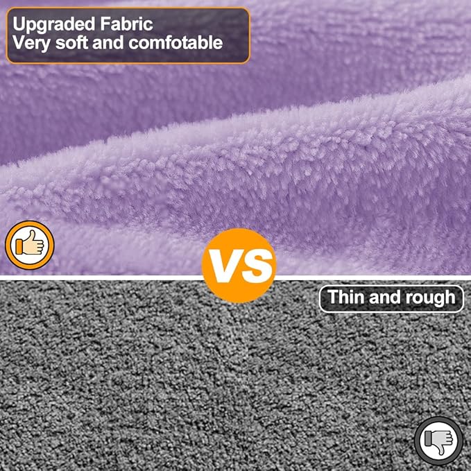 Microfiber Dog Bathrobe Towel Super Absorbent Dog Quick Dry Bathrobe for Puppies, Suitable for Medium and Large Dogs (Purple, XL)