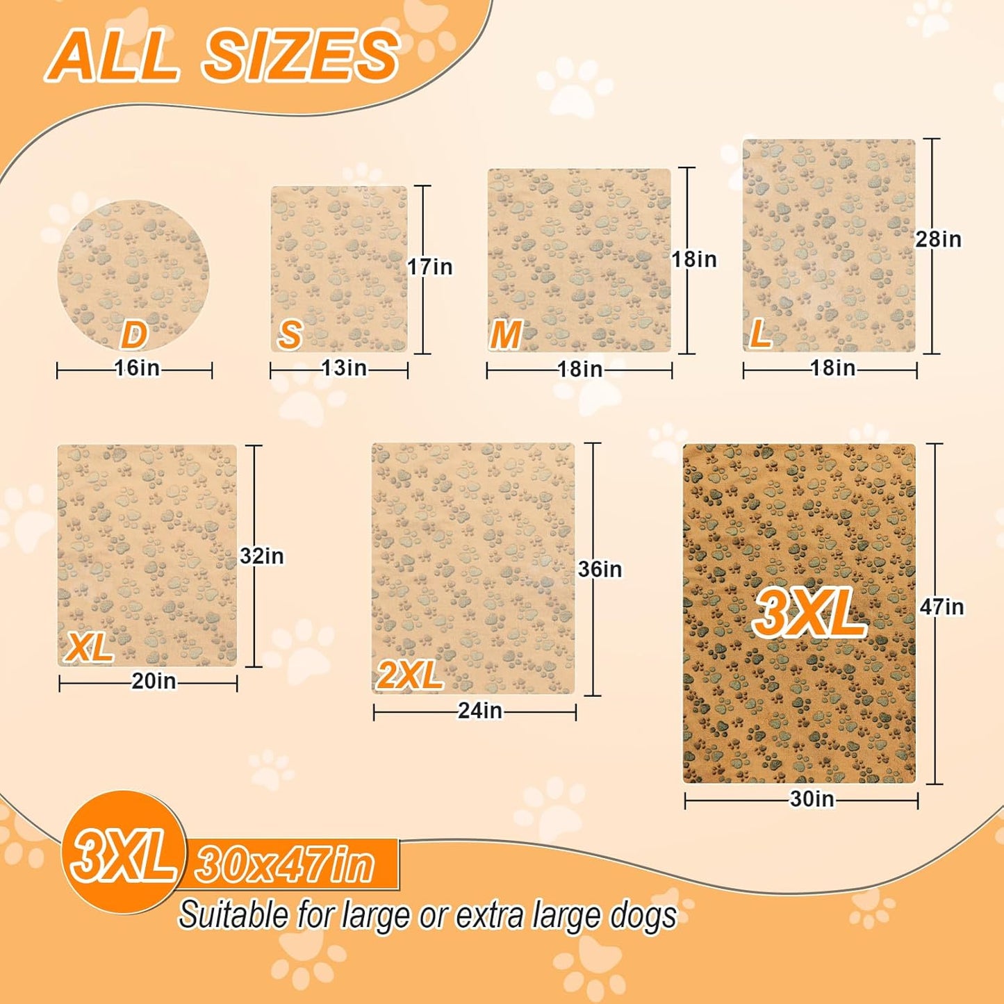 Dog Heating Pad,47×30 in Waterproof PVC Large Heating Pad for Dogs,Smart Thermostat Heated Dog House,Reinforced Interface + Wire Rope Whelping Box for Dogs,Plush Fabric Cover-Apricot