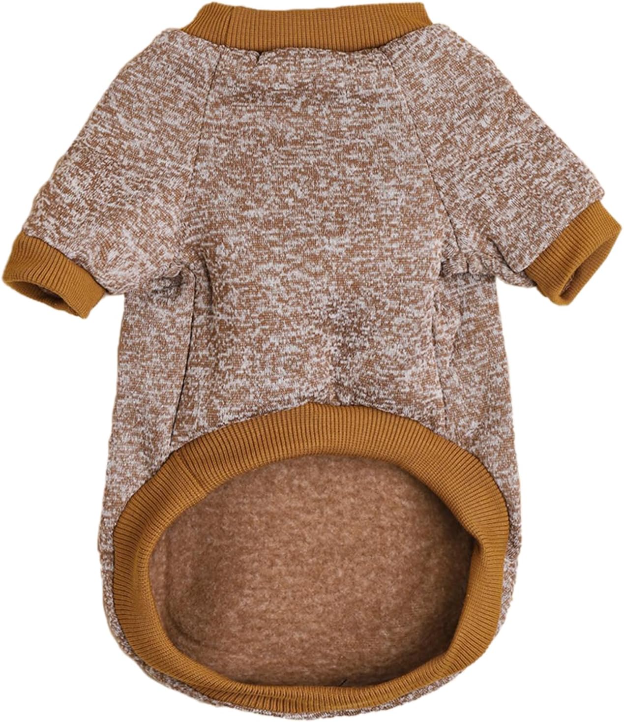 Jecikelon Dog Clothes Dogs Sweater Soft Puppies Clothing Winter Puppy Sweaters Warm Outfit for Dogs Small XXS XS Cat Apparel (Khaki, XL)