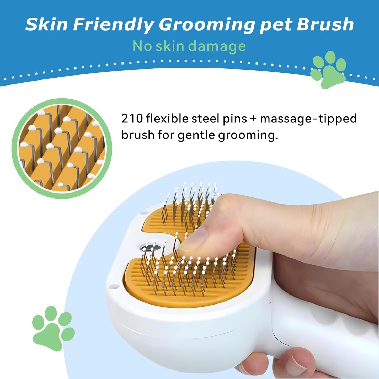 4-in-1 Pet Steam Brush for Dog & cat brush for shedding,Spray Hair Removal Comb with Waterless Shampoo–Self-Cleaning Pet Grooming Tool for Shedding, Anti-Static & Skin-Friendly Design