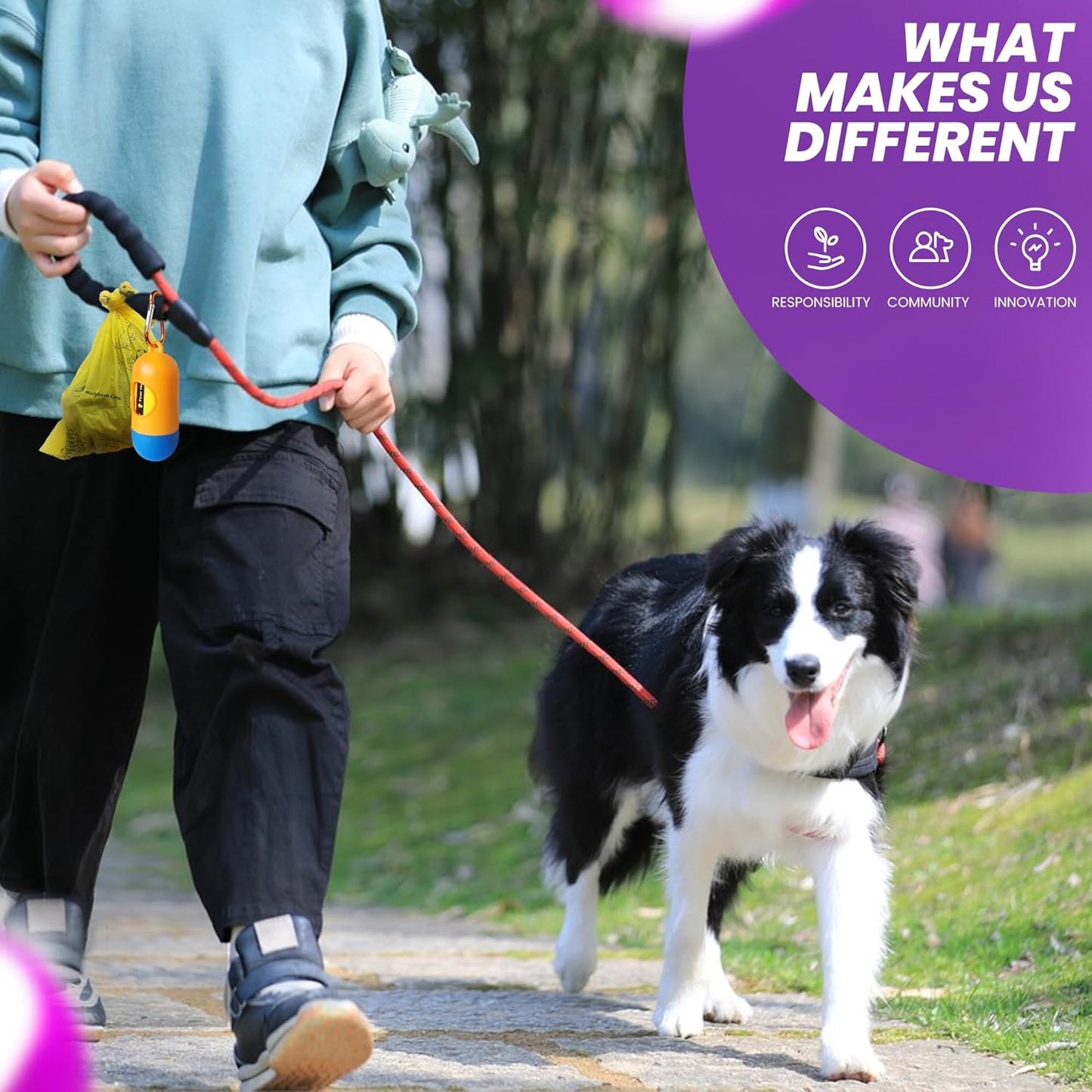 Dog Poop Bags-150 Counts with Holder (10 Rolls), Biodegradable Poop Bags, Eco-friendly and Easy to Open, Thick Dog Waste Bags (Yellow)