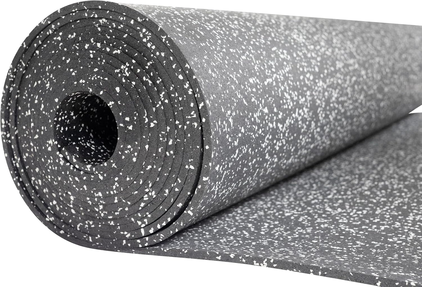 Playsafer Genaflex Rubber Gym Floor Mat, Heavy Duty Commercial Protective Gym Flooring Roll - 8mm Thick (4' X 6', 15% Grey)