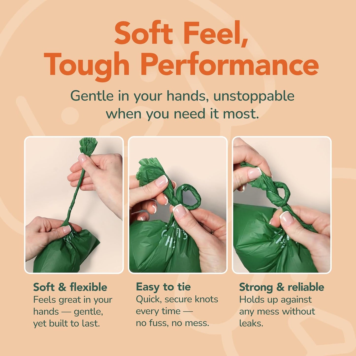 Biodegradable Dog Poop Bag - 90 Dog Waste Bags Total, Leakproof & Odor-Trapping, Durable Doggy Waste Bags – 6 Rolls (15 Pet Poop Bagі Per Roll), 13x9" Environment-friendly Potty Bags