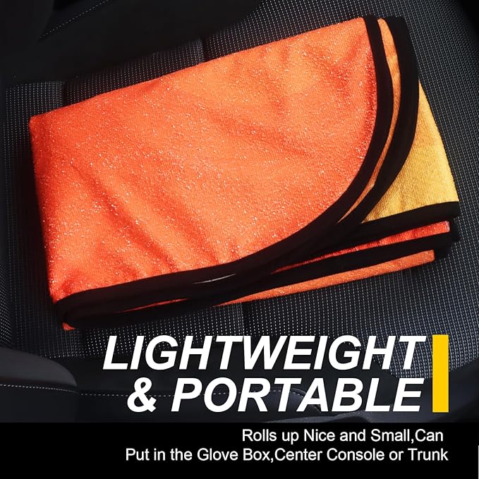 Back Seat Cover for Car Trucks Van SUV,Waterproof Rear Bench Towel Seat Covers for Dogs and Kids,Automotive Backseat Protector (Orange)