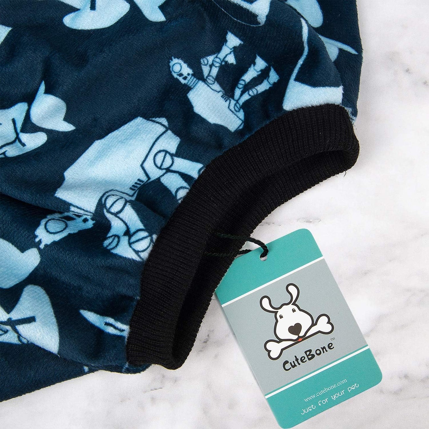 CuteBone Small Dogs Outfit Soft Puppy Onesies Pjs Dog Pajamas Pet Coat Cat Apparel Comfy Doggie Jumpsuit Bodysuit for All Seasons P47M