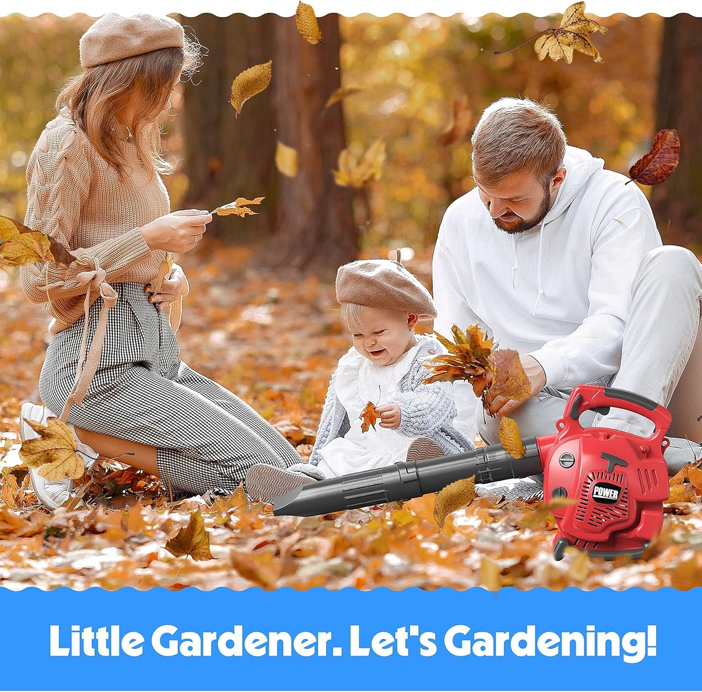 Toy Choi's Kids Leaf Blower - Toy Leaf Blower That Really Works with Tool Set, Pretend Play Series Construction Outdoor Preschool Gardening Kit for Boys & Girls Age 3-5 4-7