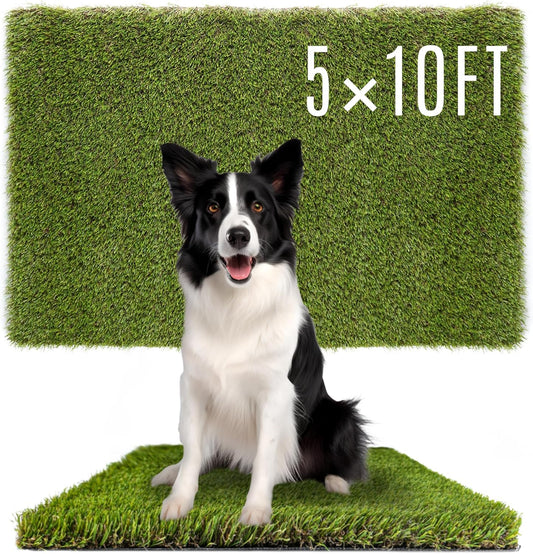 Dog Grass Pads 5 x 10 FT in Artificial Grass Pee Pads for Dogs Potty Fake Grass Rug Turf Mat for Dogs Training Indoor Outdoor Garden Lawn Artificial Grass Rug