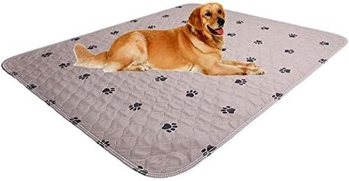 SincoPet Washable Dog Pee Pads with Puppy Grooming Gloves,Puppy Pads,Reusable Pet Training Pads,Large Dog Pee Pad,Waterproof Pet pads for dog Bed Mat,Super Absorbing Whelping Pads, Brown