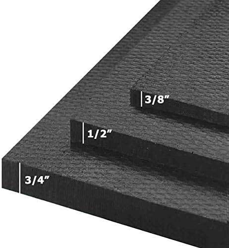 American Floor Mats - Heavy Duty Stall Tiles - Stable/Horse Flooring - Thick, Durable Rubber Solid Black 4 Center Tiles 3/4" Thick Expansion Set