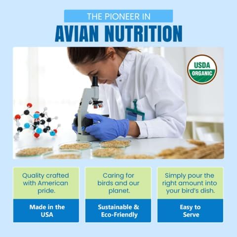 Harrison's Bird Foods HOPP Premium Pellets – Organic, Nutritionally Balanced Food for Small to Medium Pet Birds, Cold-Pressed, Low Fat, Vet-Developed, 25LB