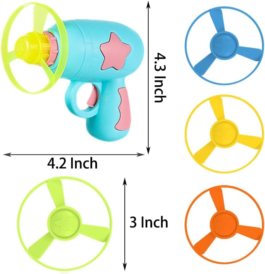 LAPOHI 14 PCS Cat Fetch Toy with Colorful Flying Propellers Set, Cat Playing Tracking Interactive Toys for Kitten Chasing Training Hunting