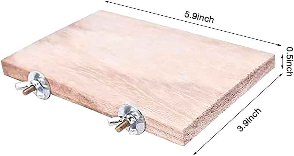 3Pcs Pet Parrot Bird Cage Perches Square Wooden Stand Platform Budgie Toys Bird Tree Perches for Parakeets