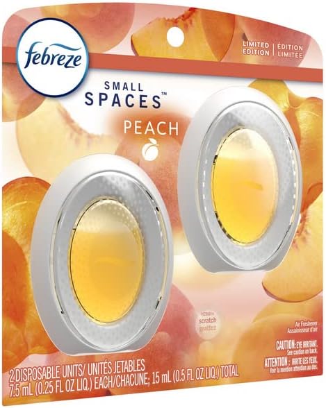 Febreze Small Spaces Air Freshener Peach, .25 fl oz, 2 Pk
