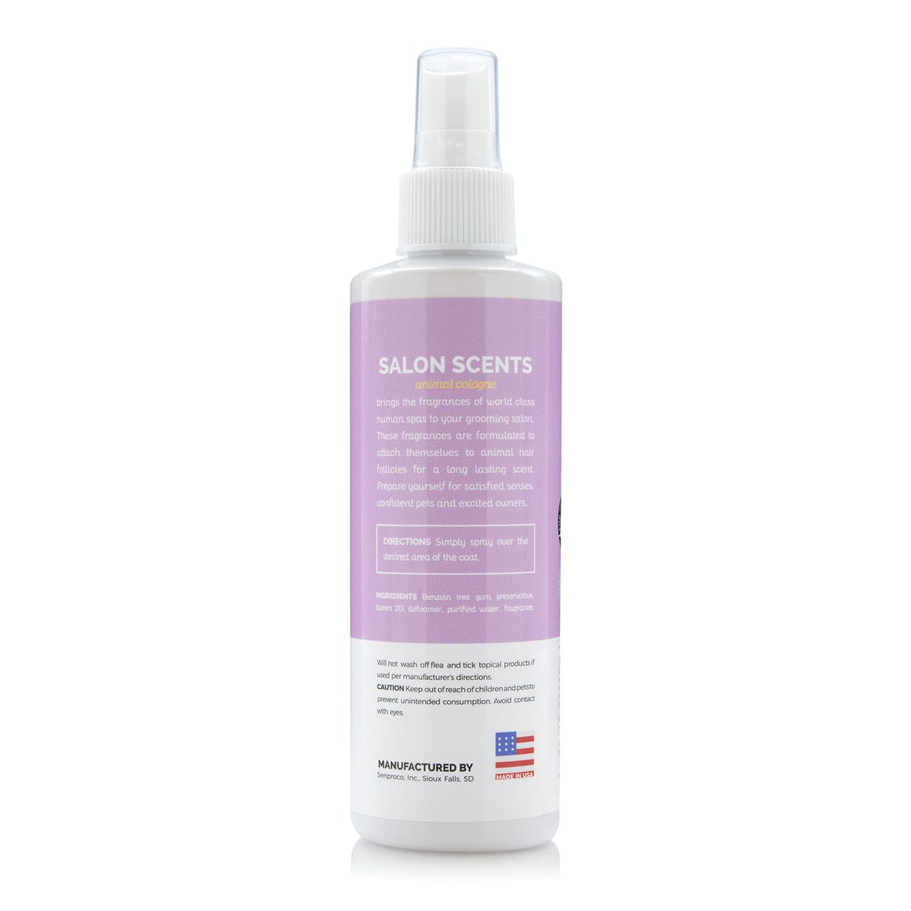 Bark2Basics Salon Scents Pet Grooming Cologne - 8 oz, Natural Professional Perfume for Dogs and Cats, Long Lasting, Deodorizing, Made in The USA (Sweet Italian Lemon)