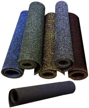 American Floor Mats 1/4in (7mm) Thick 10% Mocha 4' x 50' Heavy Duty Rubber Rolls, Protective Exercise Mats, Home Gym Rubber Flooring