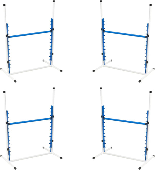 Better Sporting Dogs 4 Pack Adjustable Dog Agility Bar Jumps w/Cup Strips | Competition-Style Jump Cups for Height Class & Safe Displacement
