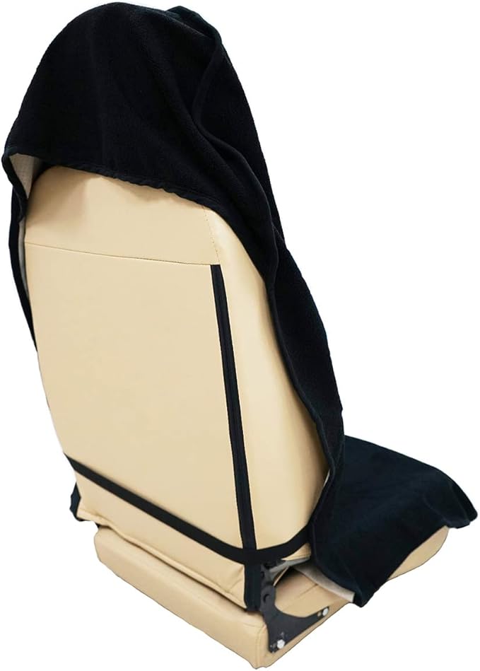 Car Seat Cover Protector Front Seats,for Gym Workout,Running,Swimming,Beach and Hiking,Waterproof Sweat Towel Bucket Seat Covers for Cars SUV Trucks (Black, 2Pcs)