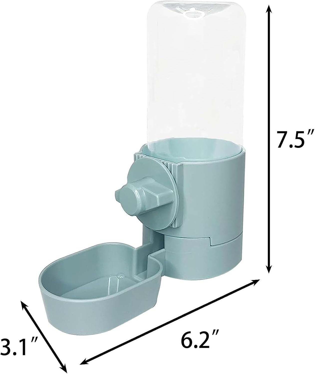 Rabbit Water Bottle 17 OZ Bunny Hanging Water Fountain Automatic Guinea Pig Water Dispenser No Leak Drinking Feeder for Bunny Chinchilla Hamsters Cat Dog Small Animals (Blue)