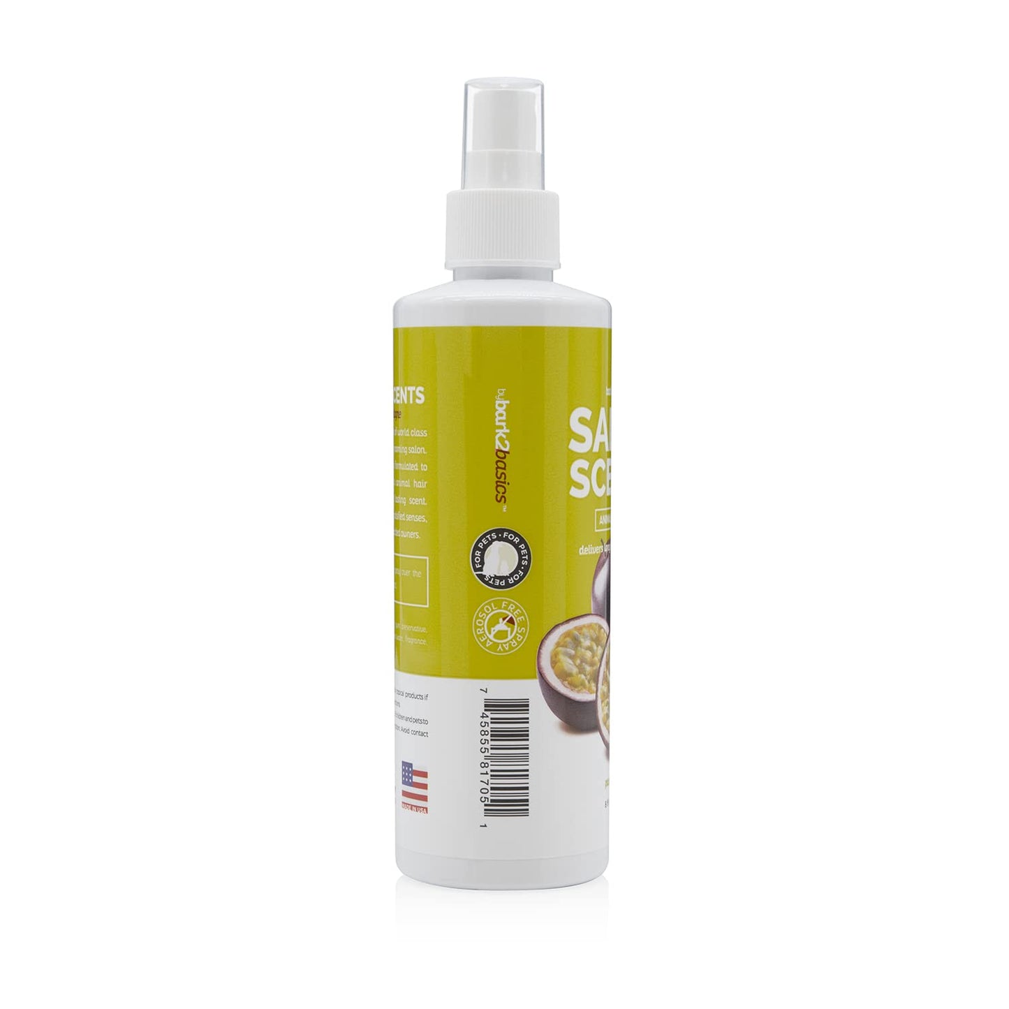 Bark2Basics Salon Scents Pet Grooming Cologne - 8 oz, Natural Professional Groomer Perfume for Dogs and Cats, Long Lasting, Deodorizing, Conditioning (Passion Fruit)