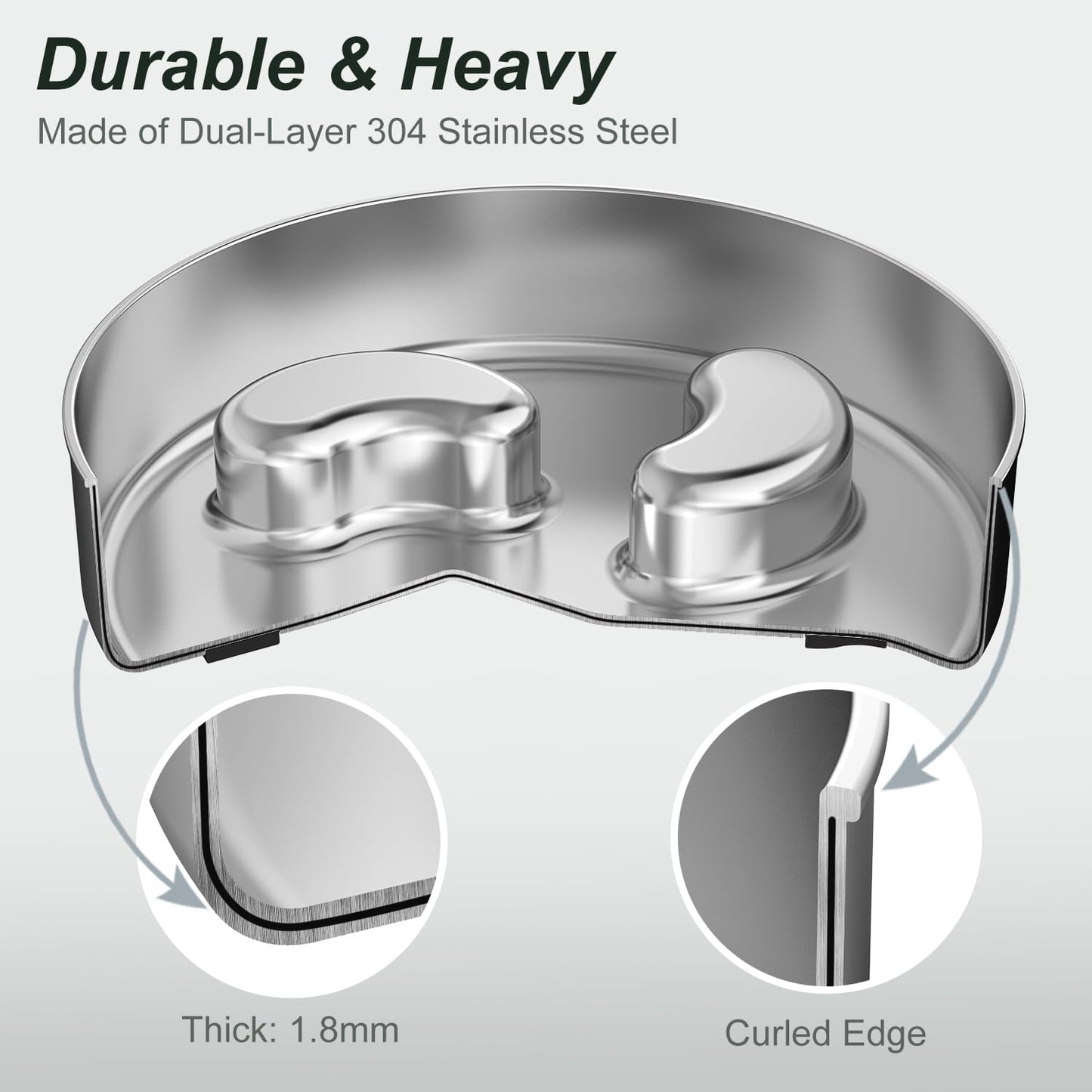 Slow Feeder Dog Bowl, 1Cups Stainless Steel Maze Bowl for Small Breeds, Non-Slip Base, Double Wall Food Grade Metal Dog Dish to Slow Eating