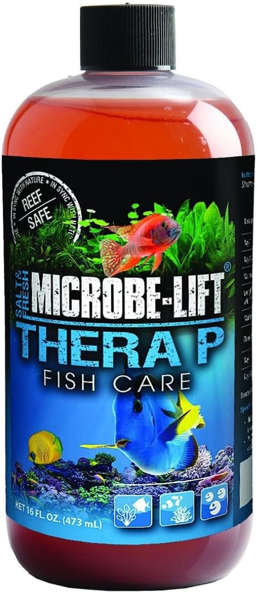 MICROBE-LIFT THERAPH16 TheraP Fish Care Treatment for Freshwater and Saltwater Home Aquariums and Tanks, 16 Ounces