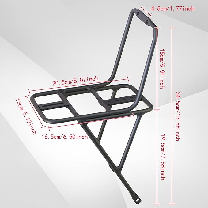 Basket Black Front Sturdy Construction Aluminum Alloy Large Capacity Accessories Cargo Container for Pet Transport