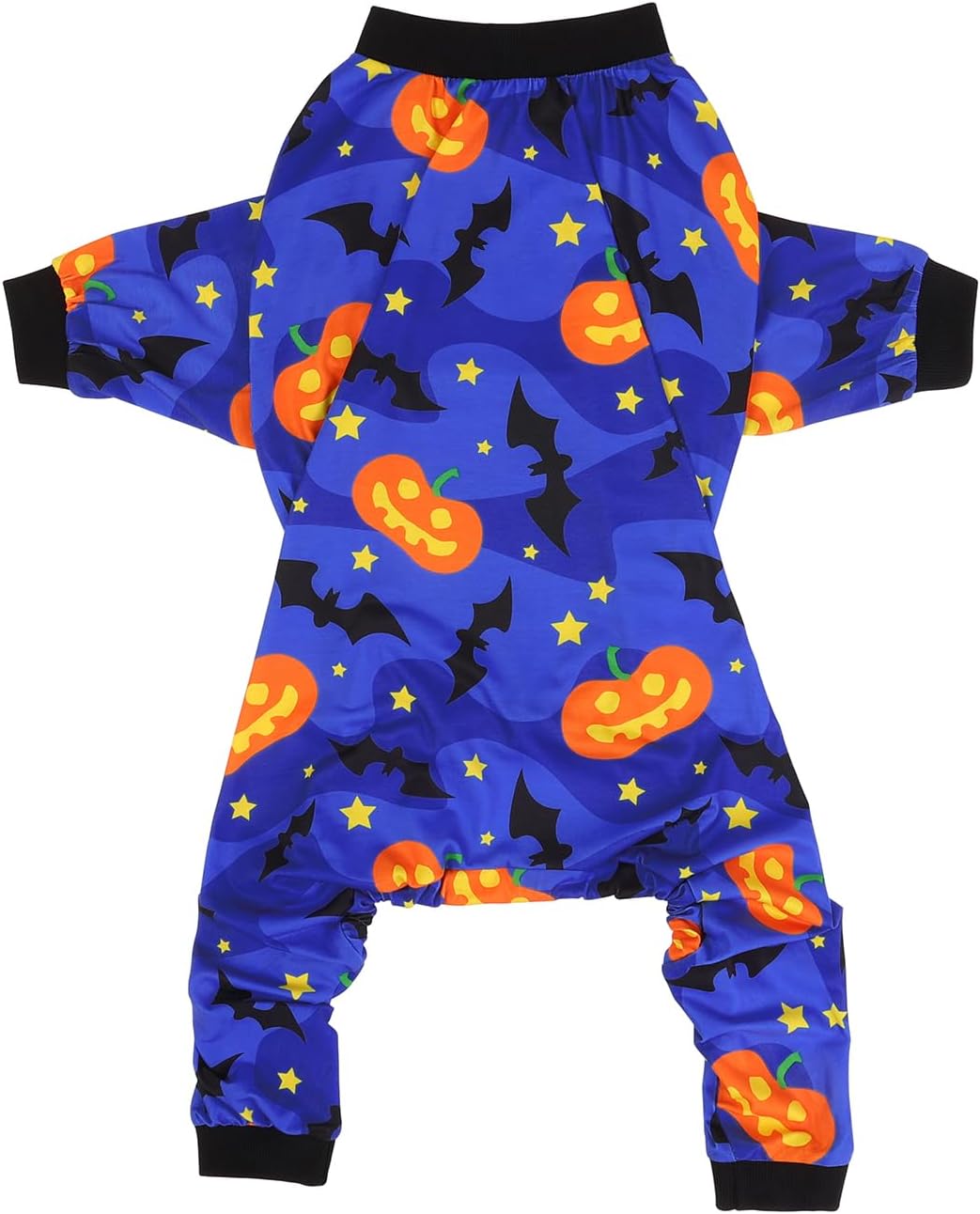 HDE Dog Pajamas One Piece Jumpsuit Lightweight Dog PJs Shirt for M-3XL Dogs Starry Pumpkins - M