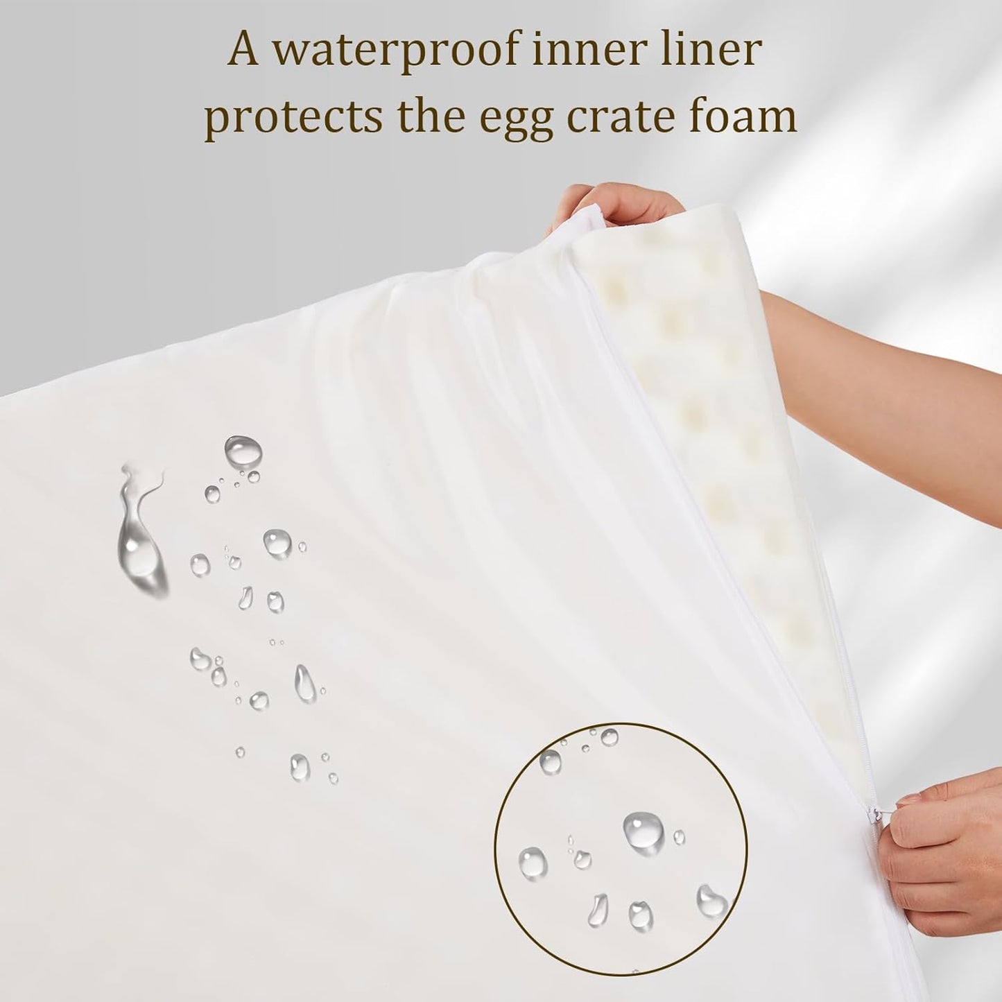 Bedfolks Orthopedic Dog Bed, Big Waterproof Dog Sofa Bed for Large Dogs, Egg Foam Pet Couch Bed with Removable Washable Cover and Nonslip Bottom, Dark Grey