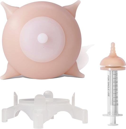 Doggiema Puppy Feeders for Multiple, Puppy Bottles for Nursing, Puppy Milk Feeder, Puppy Nipple Feeder, Puppy Feeding Station,Silicone Puppy Feeder with Nipples M Size